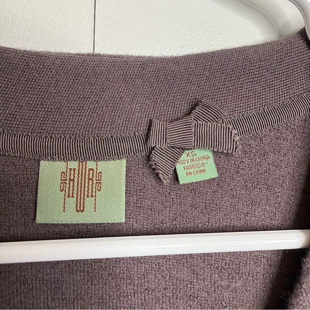 HWR - Anthropologie- Wool & Silk Scarf cardigan XS - Picture 2 of 7
